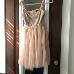Needle & Thread Pink V neck short dress